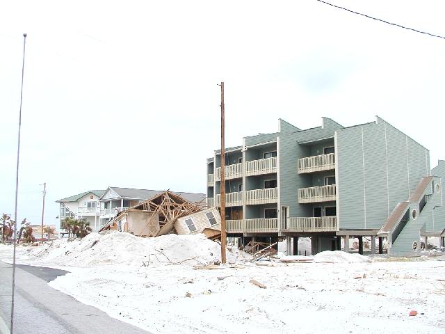 This place crossed over the road to land into another building