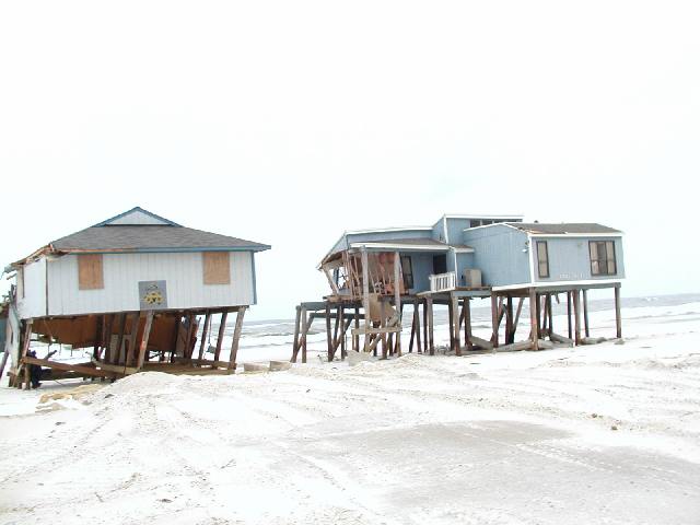 Houses are leaning everywhere